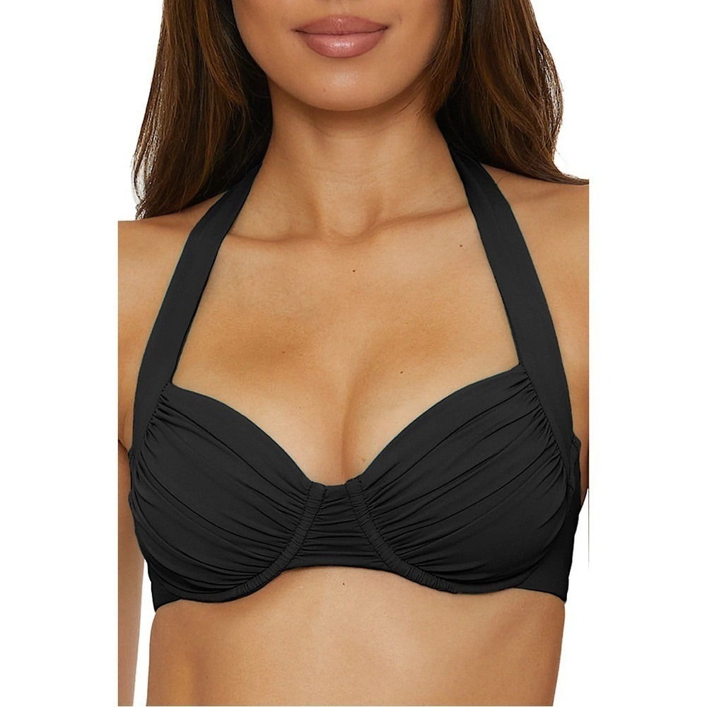 Becca‎ COLOR CODE UNDERWIRE Francesca multi-way underwire black bikini top small